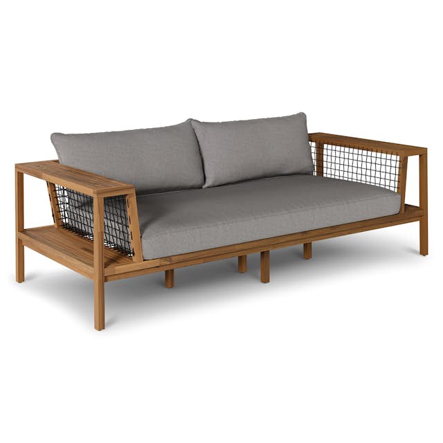 Callais 90.5" Taupe Gray Outdoor Sofa - Comfort & Style