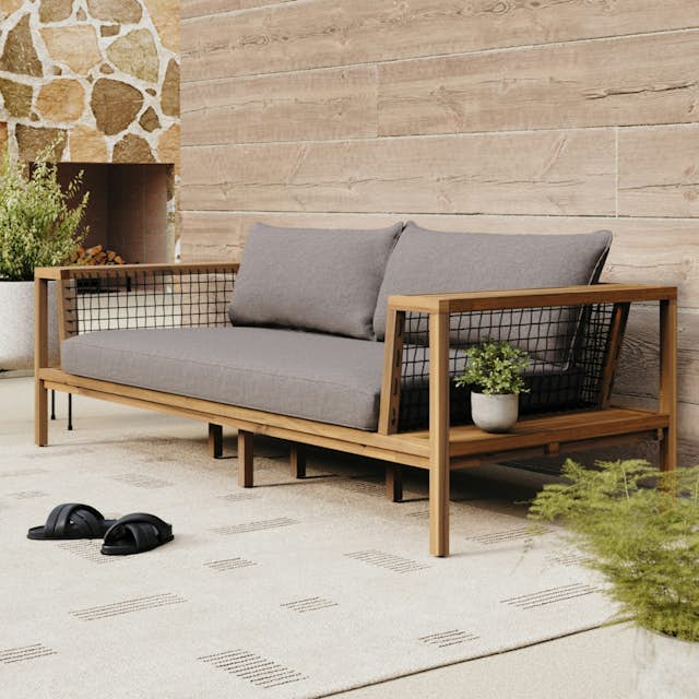 Callais 90.5" Taupe Gray Outdoor Sofa - Comfort & Style