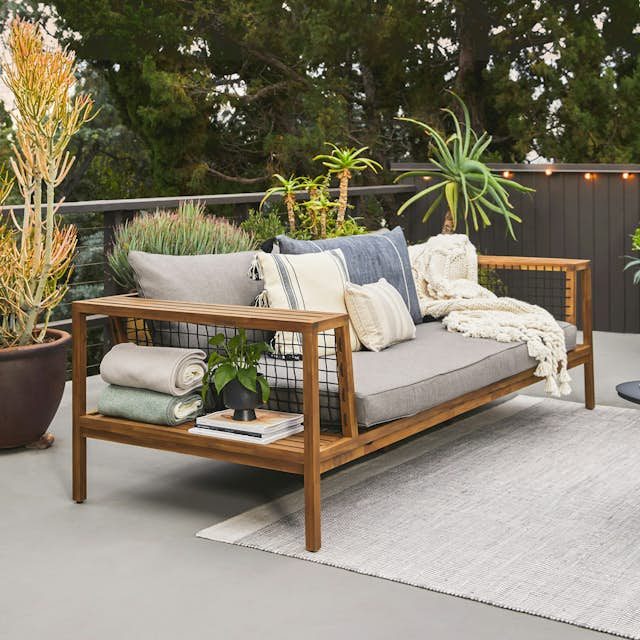 Callais 90.5" Taupe Gray Outdoor Sofa - Comfort & Style