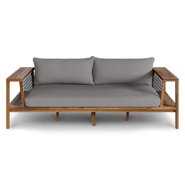 Callais 90.5" Taupe Gray Outdoor Sofa - Comfort & Style