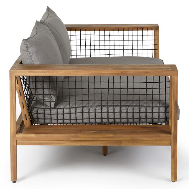 Callais 90.5" Taupe Gray Outdoor Sofa - Comfort & Style