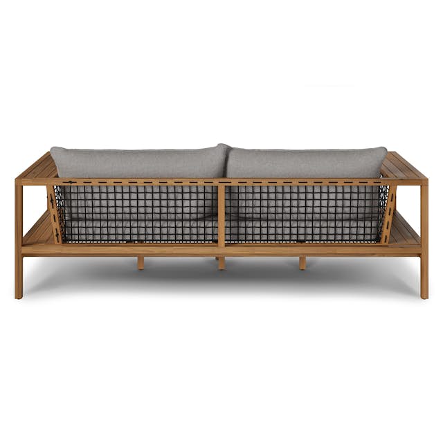 Callais 90.5" Taupe Gray Outdoor Sofa - Comfort & Style