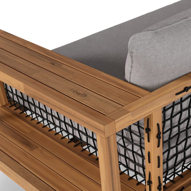 Callais 90.5" Taupe Gray Outdoor Sofa - Comfort & Style