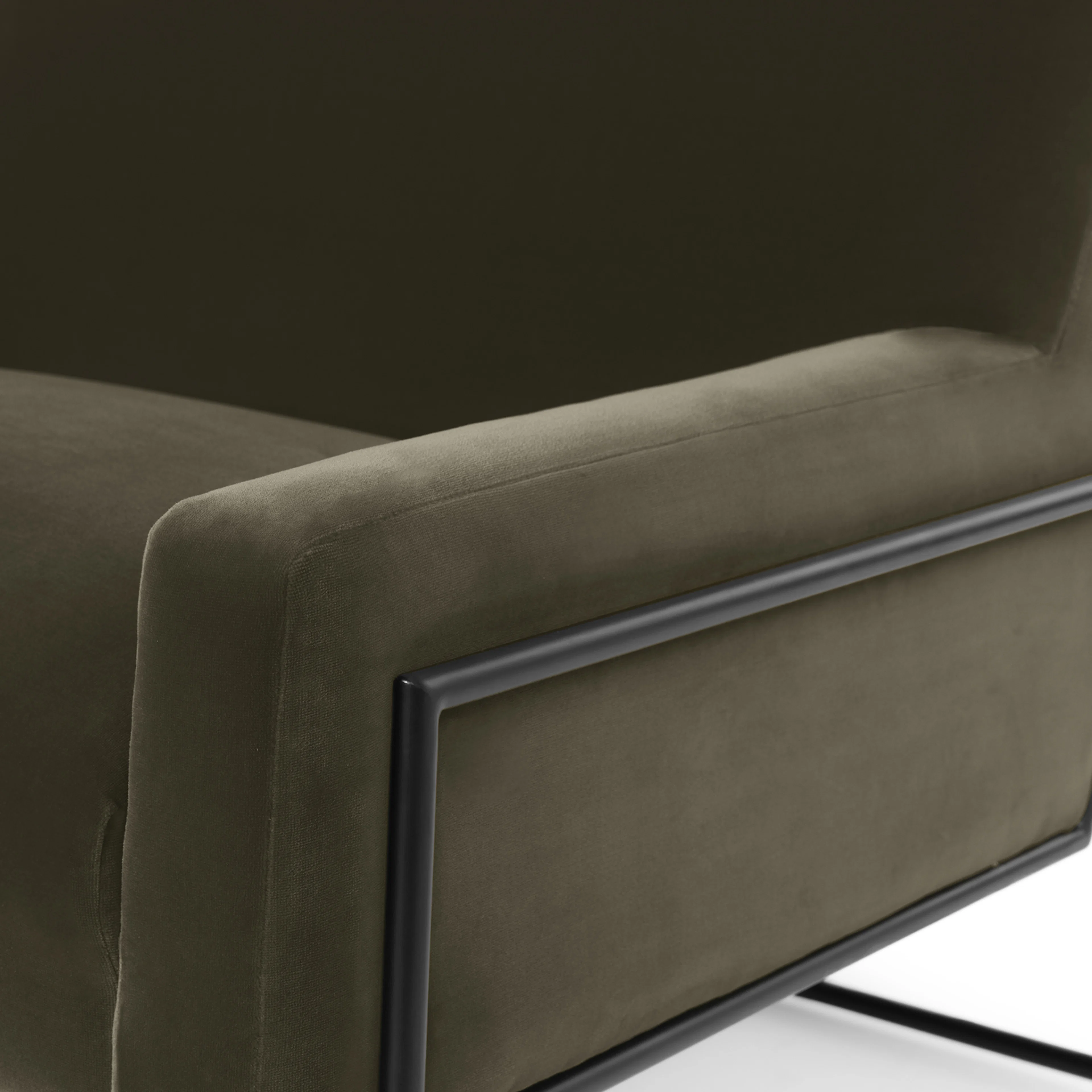 Regis 33" Velvet Lounge Chair - Juniper Green