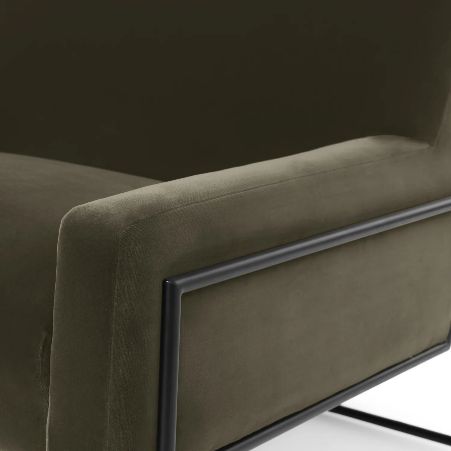 Regis 33" Velvet Lounge Chair - Juniper Green