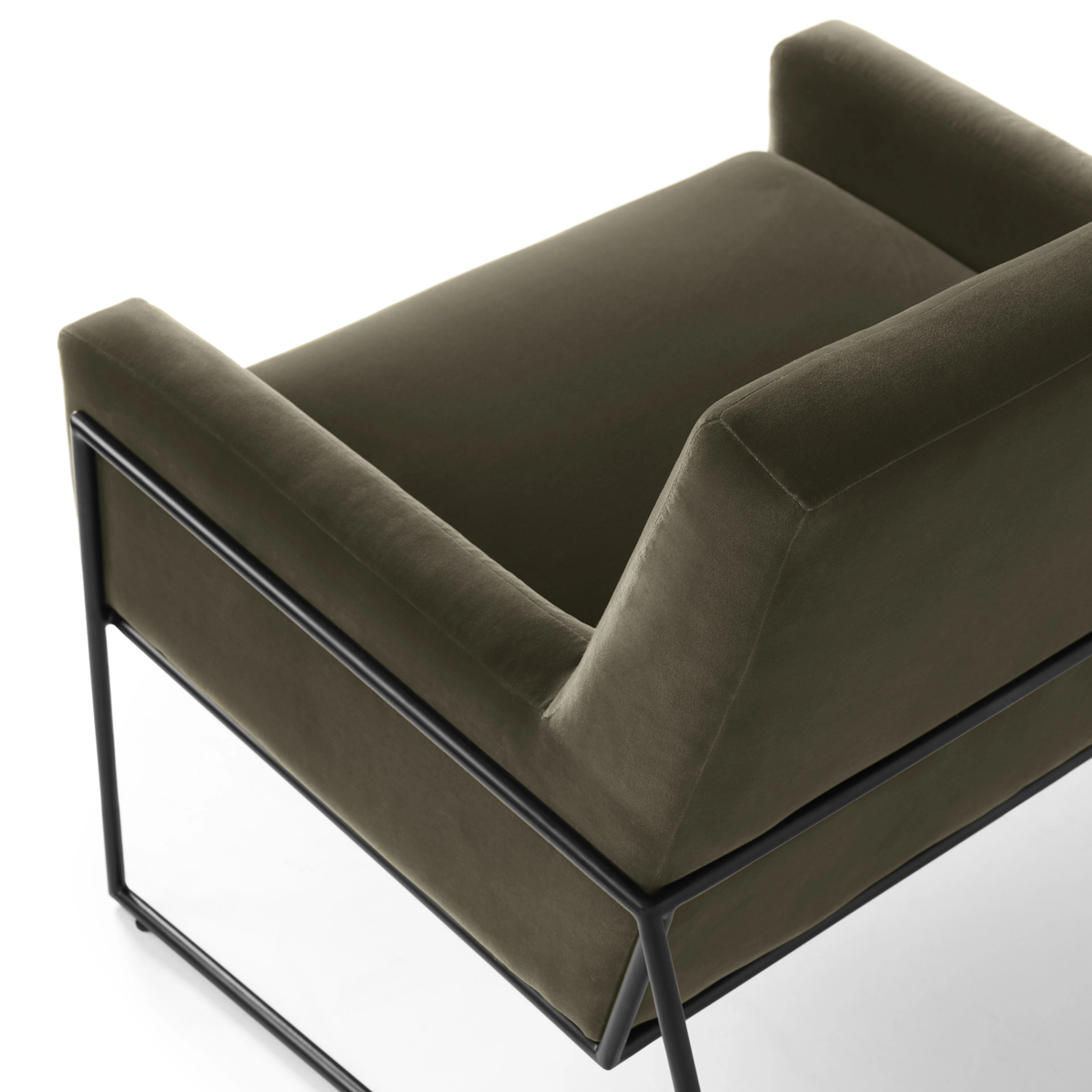 Regis 33" Velvet Lounge Chair - Juniper Green