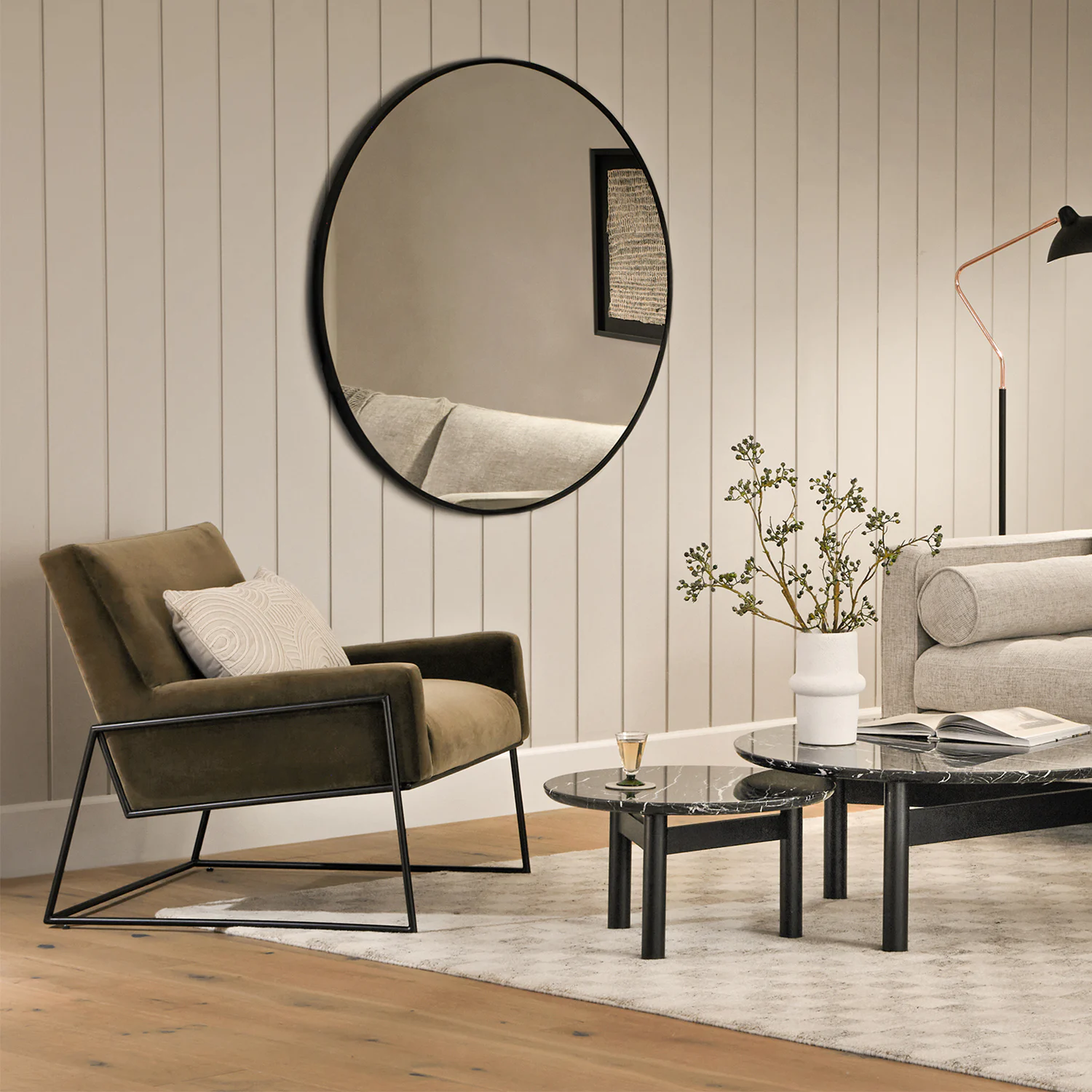 Regis 33" Velvet Lounge Chair - Juniper Green