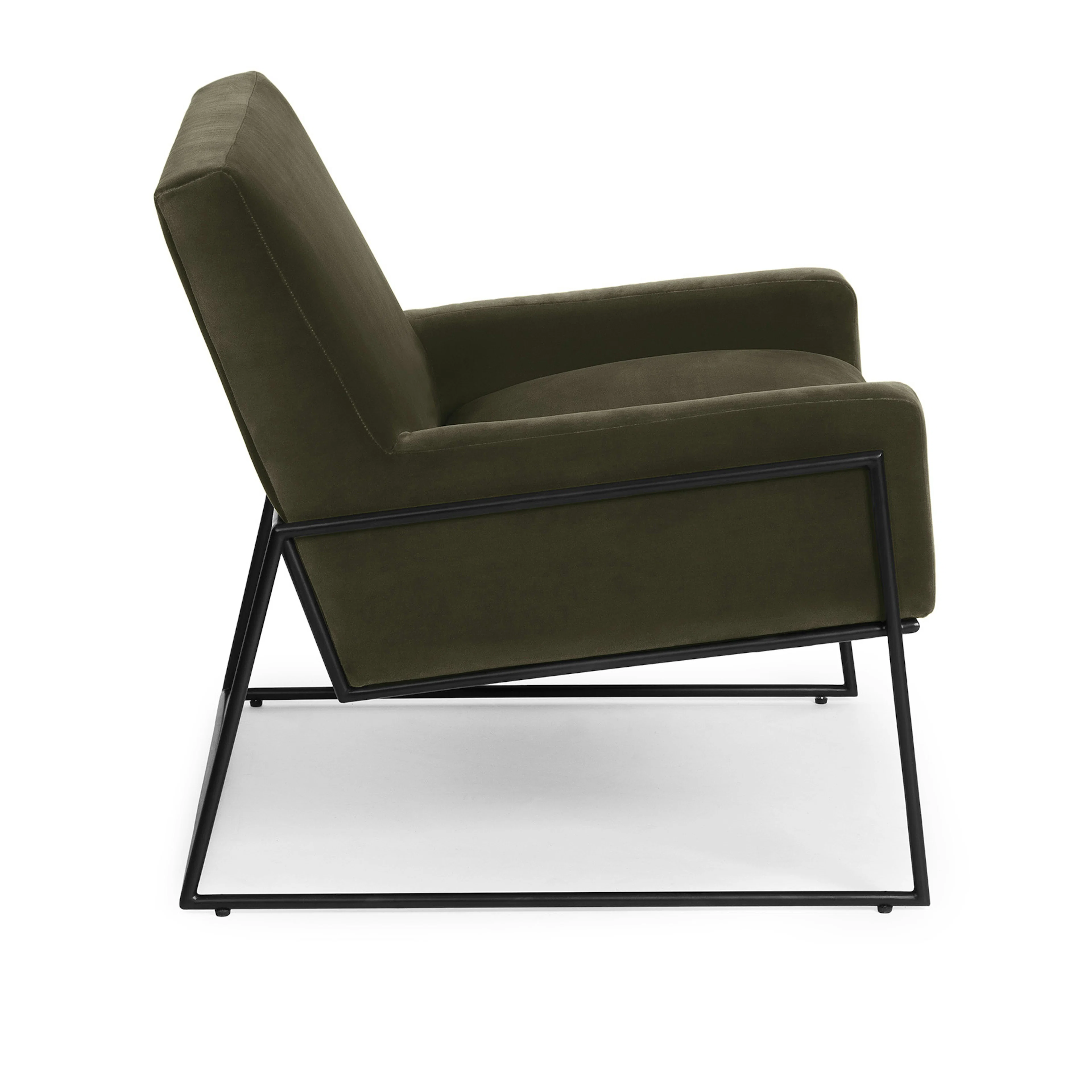 Regis 33" Velvet Lounge Chair - Juniper Green