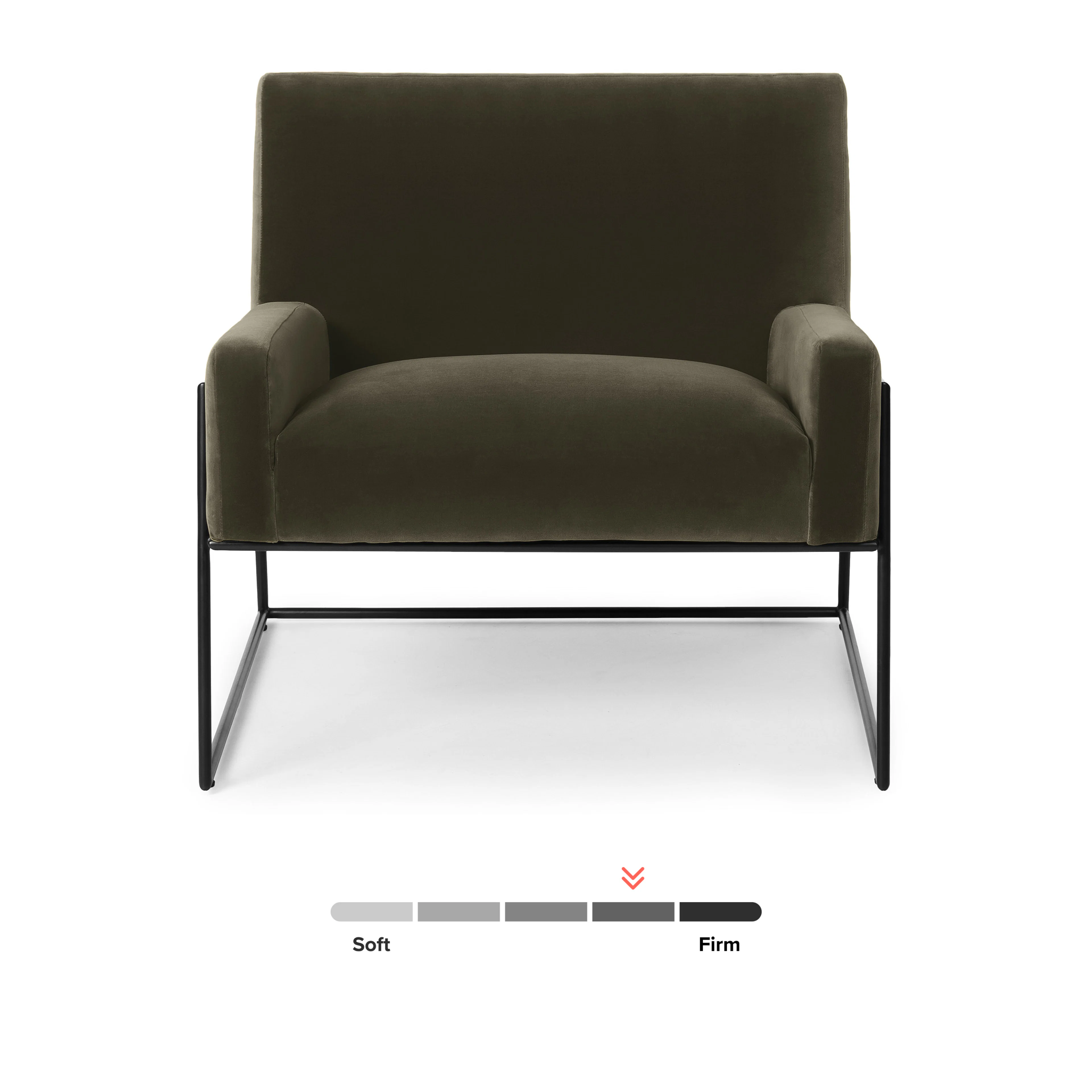 Regis 33" Velvet Lounge Chair - Juniper Green