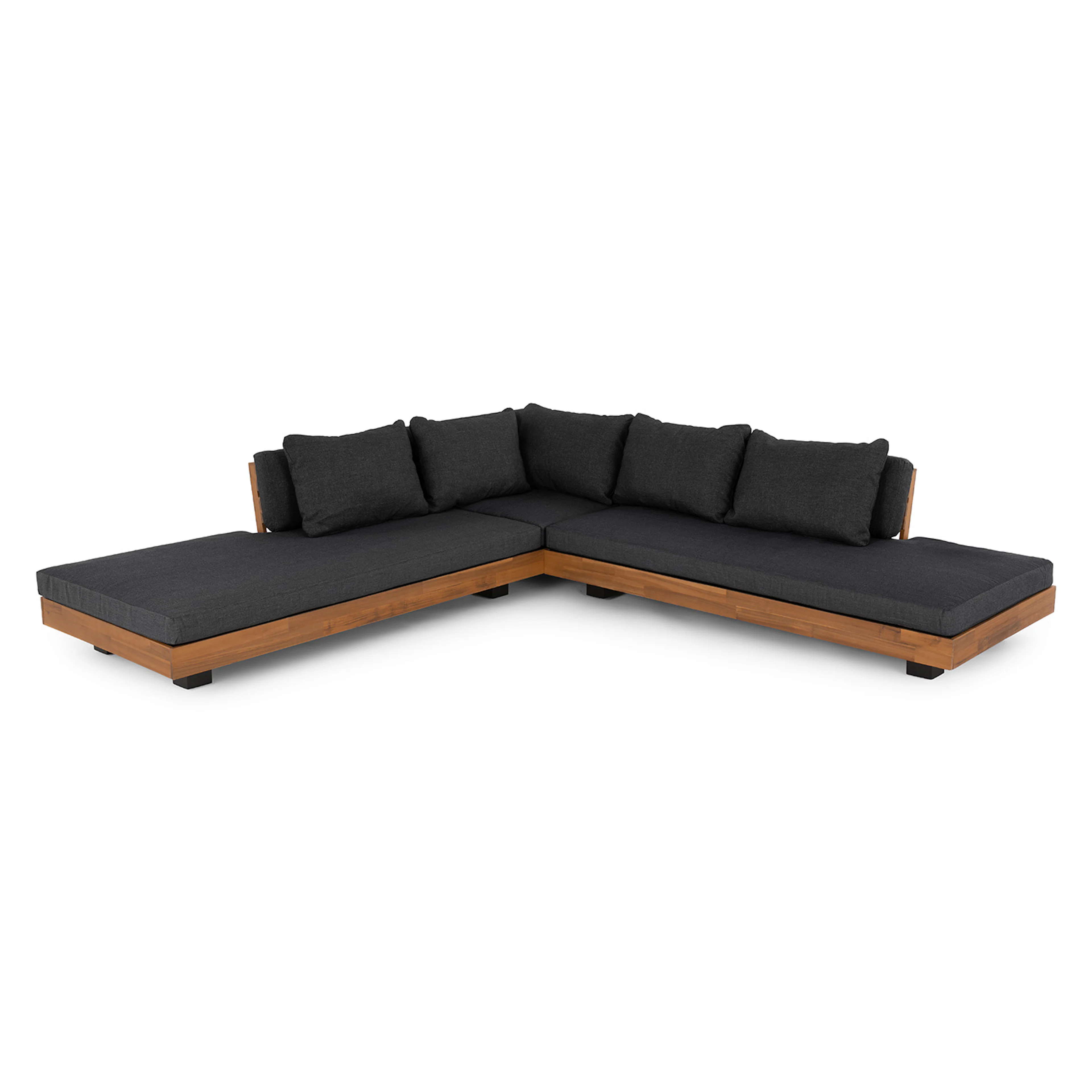 Lubek 100.5" Outdoor Low Corner Sectional - Slate Gray