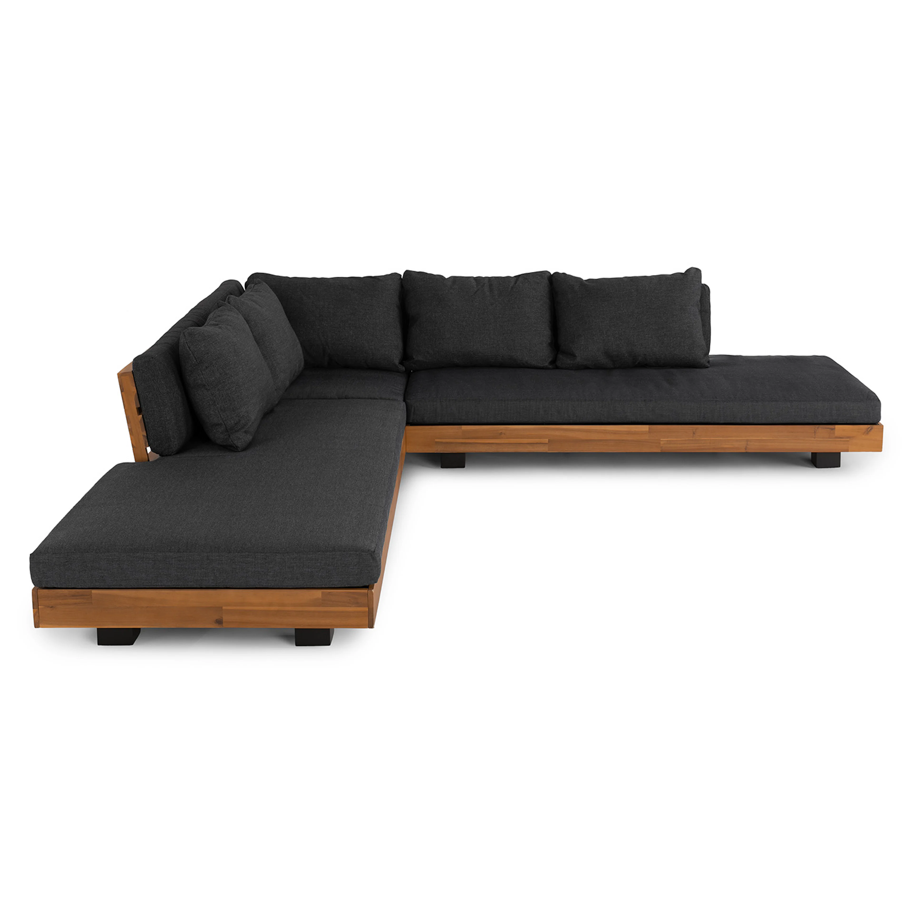 Lubek 100.5" Outdoor Low Corner Sectional - Slate Gray