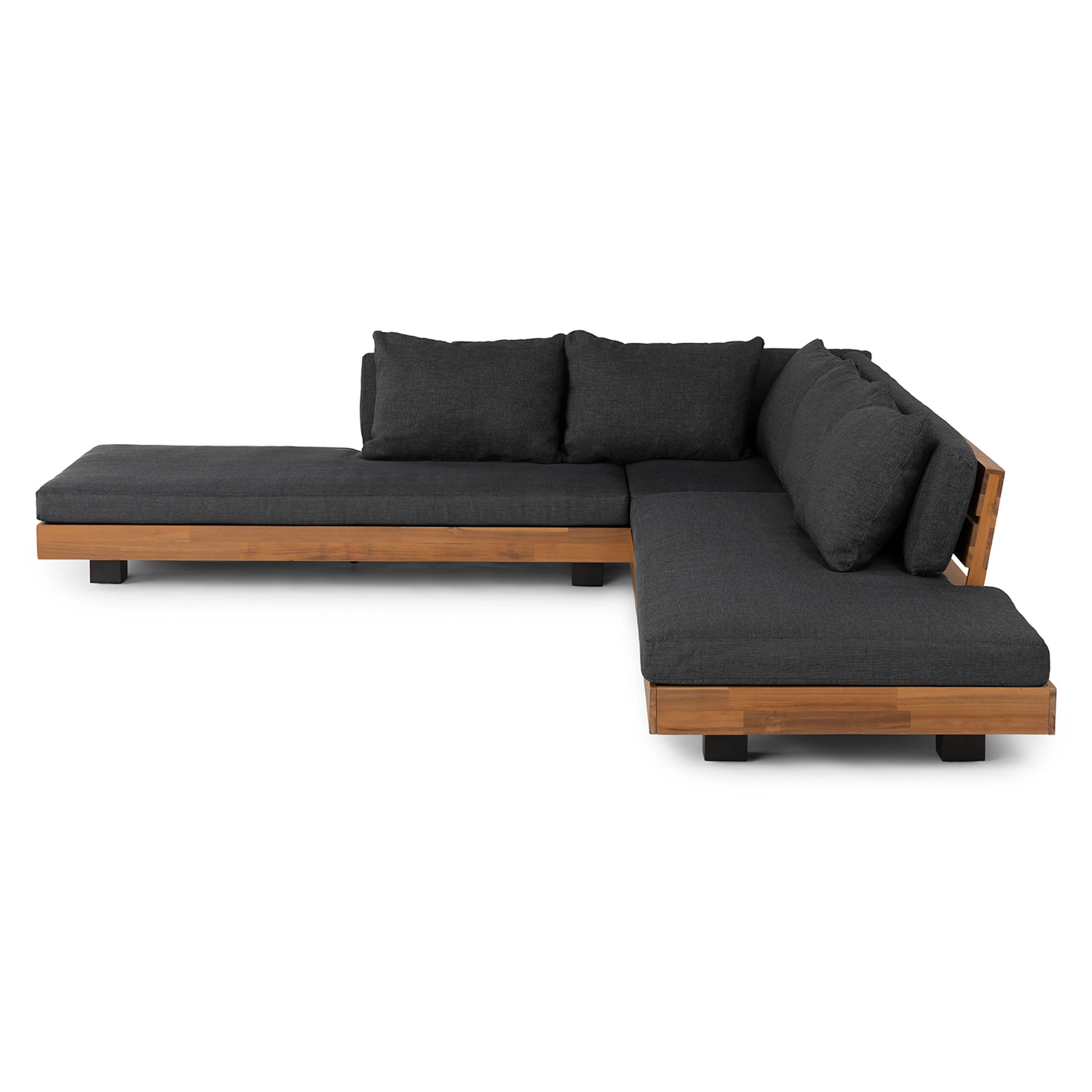 Lubek 100.5" Outdoor Low Corner Sectional - Slate Gray