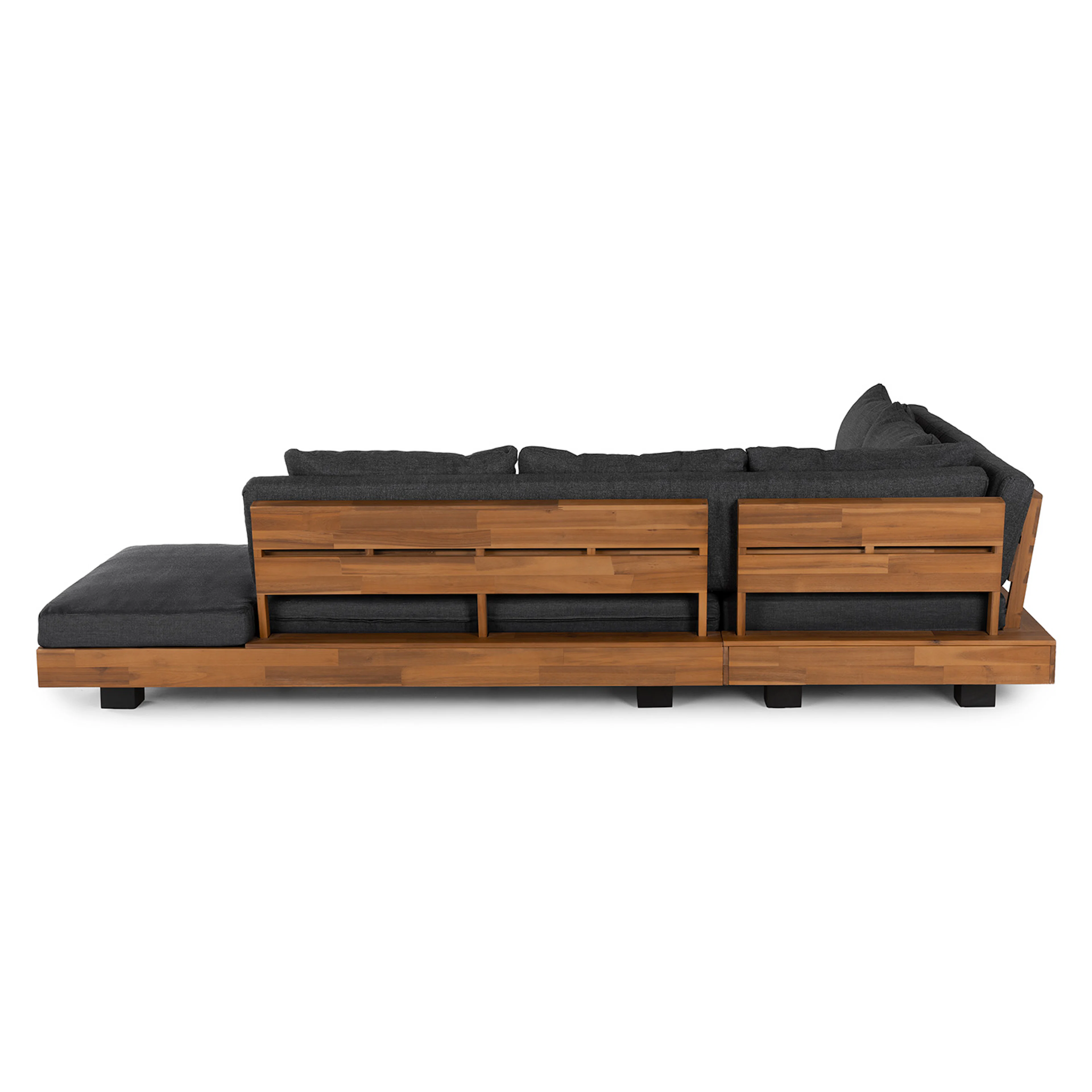 Lubek 100.5" Outdoor Low Corner Sectional - Slate Gray