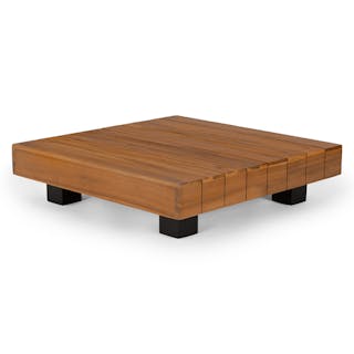 Lubek 32.5" Outdoor Coffee Table - Tuscan Brown