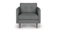 Anton Gravel Gray Lounge Chair - Gallery View 1 of 10.
