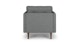 Anton Gravel Gray Lounge Chair - Gallery View 5 of 10.