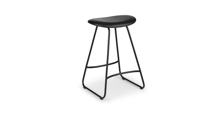 Para Black Leather Counter Stool - Primary View 1 of 8 (Open Fullscreen View).