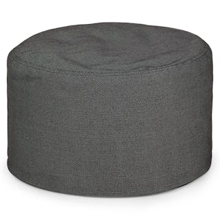 Olara 25" Indoor/Outdoor Pouf - Met Black