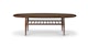 Lenia Walnut Oval Coffee Table - Gallery View 3 of 10.