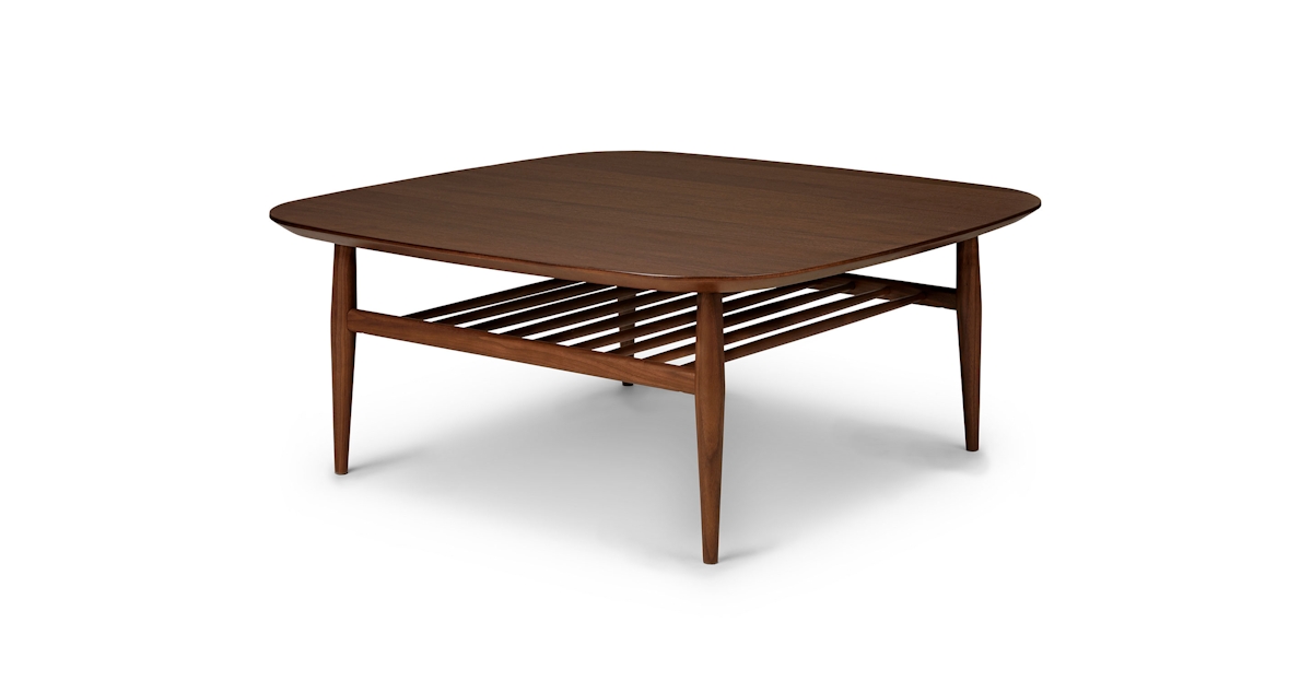 Veneered Walnut Square Wood Coffee Table | Lenia | Article