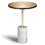 Narro Marble Side Table - Brass