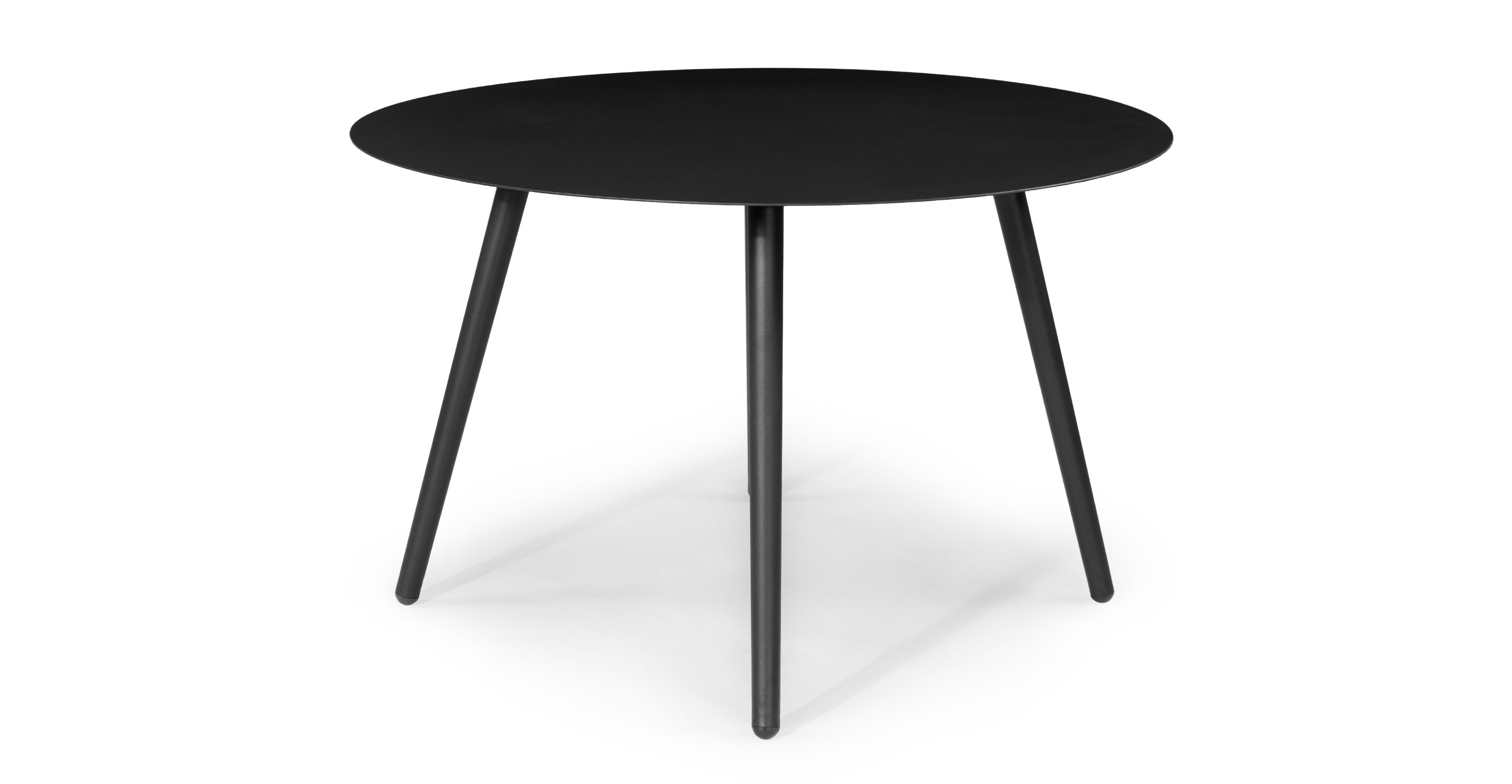 Black round garden online table