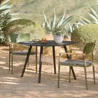 Ballo 47" Outdoor Dining Table - Black