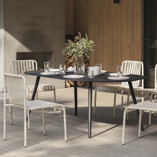 Ballo 78.5" Outdoor Dining Table - Black