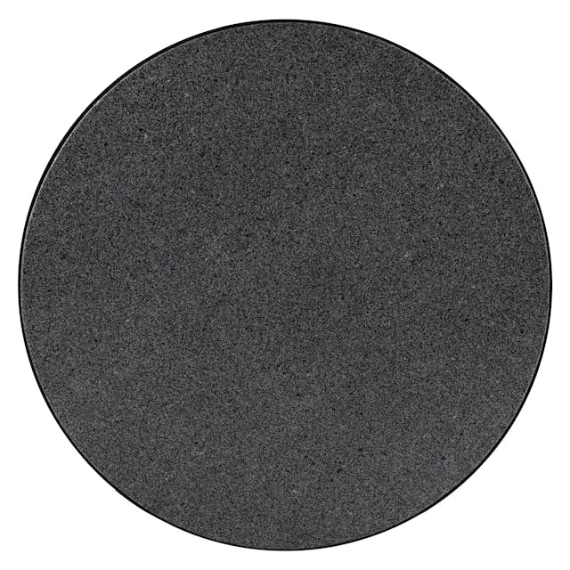 24" Black Powder Coated Steed & Granite Side Table Gera Article