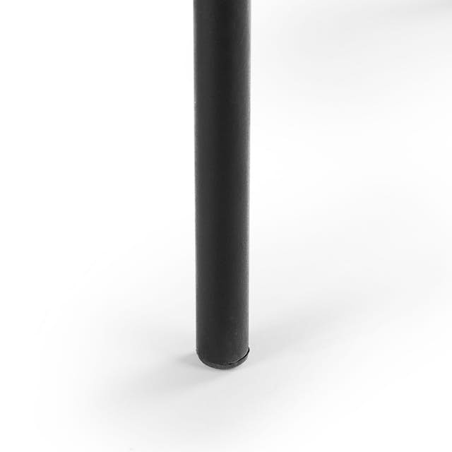 24" Black Powder Coated Steed & Granite Side Table Gera Article