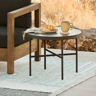 Gera Outdoor Large Side Table - Black Granite