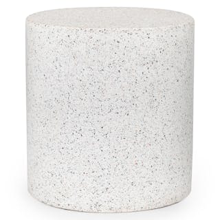 Solina Outdoor Stool - White Terrazzo
