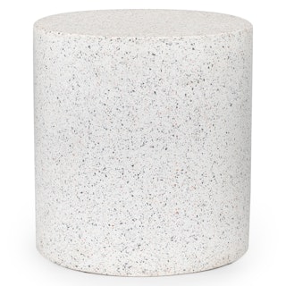Solina Outdoor Stool - White Terrazzo