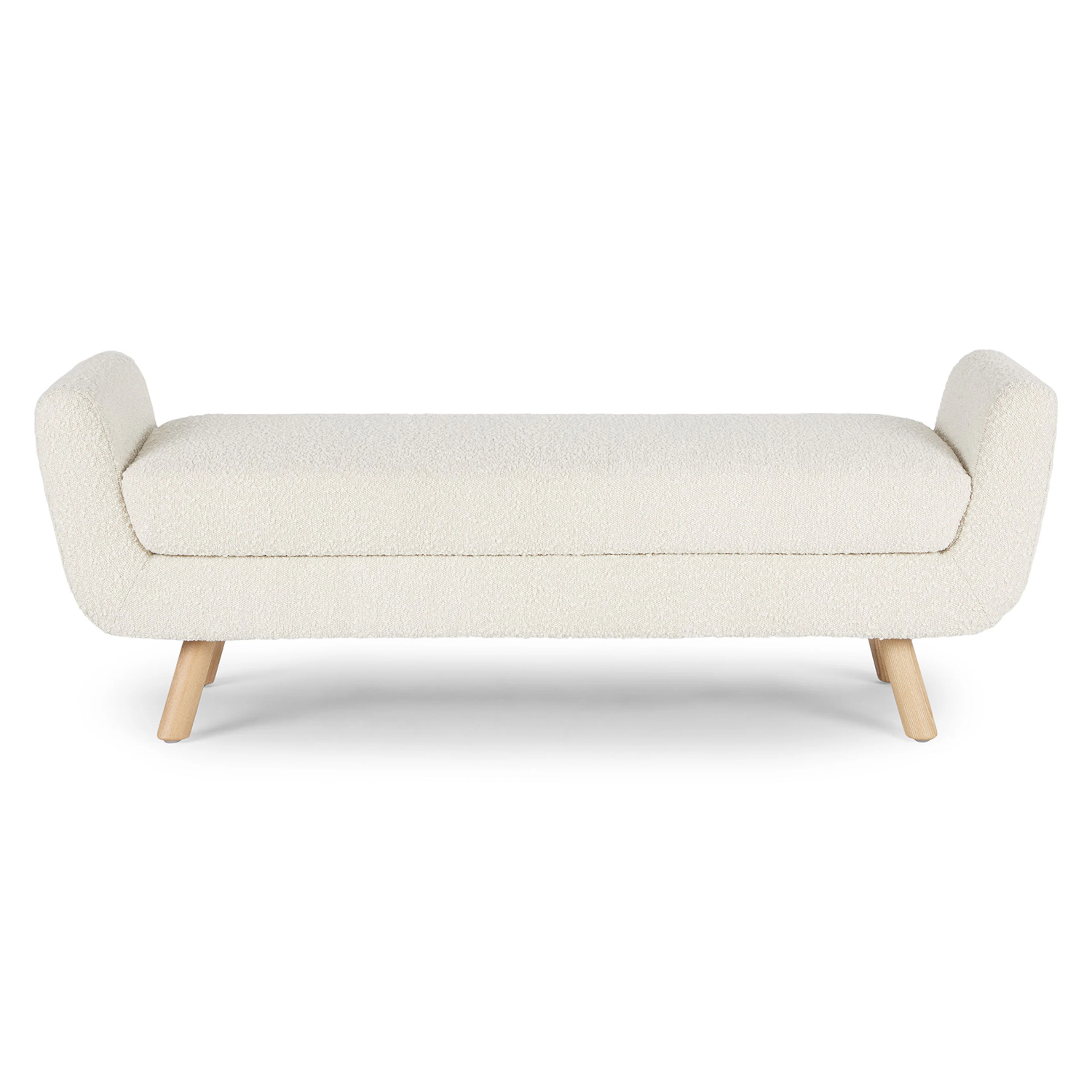 Gabriola 60" Bench - Ivory Bouclé