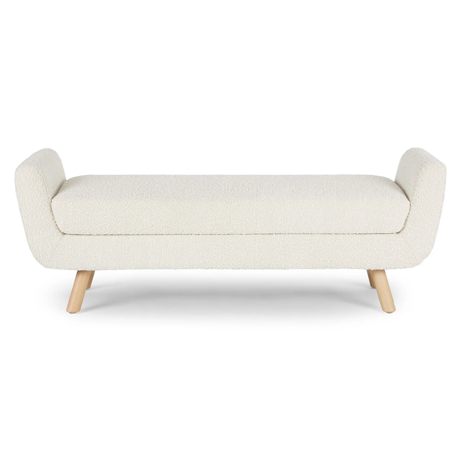 Gabriola 60" Bench - Ivory Bouclé
