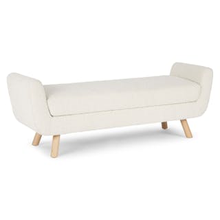 Gabriola 60" Bench - Ivory Bouclé
