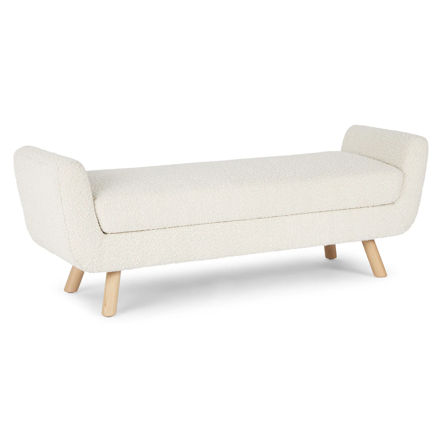 Gabriola 60" Bench - Ivory Bouclé