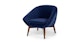 Resa Quill Blue Chair - Gallery View 3 of 11.
