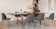 Kirun Walnut Dining Table, Extendable - Gallery View 2 of 12.