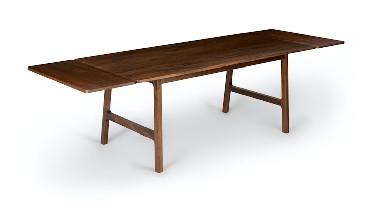 Kirun Walnut Dining Table, Extendable - Primary View 1 of 12 (Open Fullscreen View).