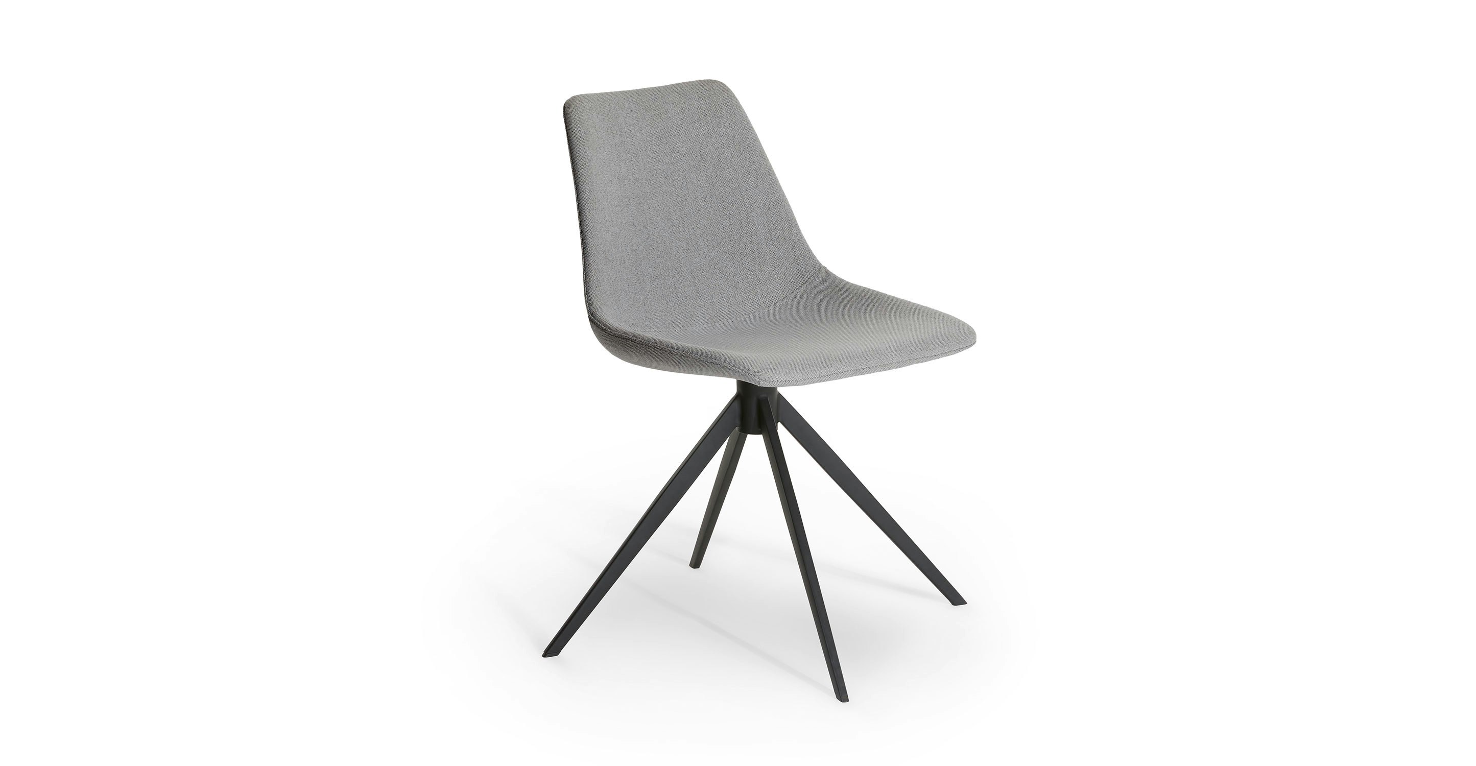 Stratus Gray Wilsta Fabric Swivel Dining Chair Article