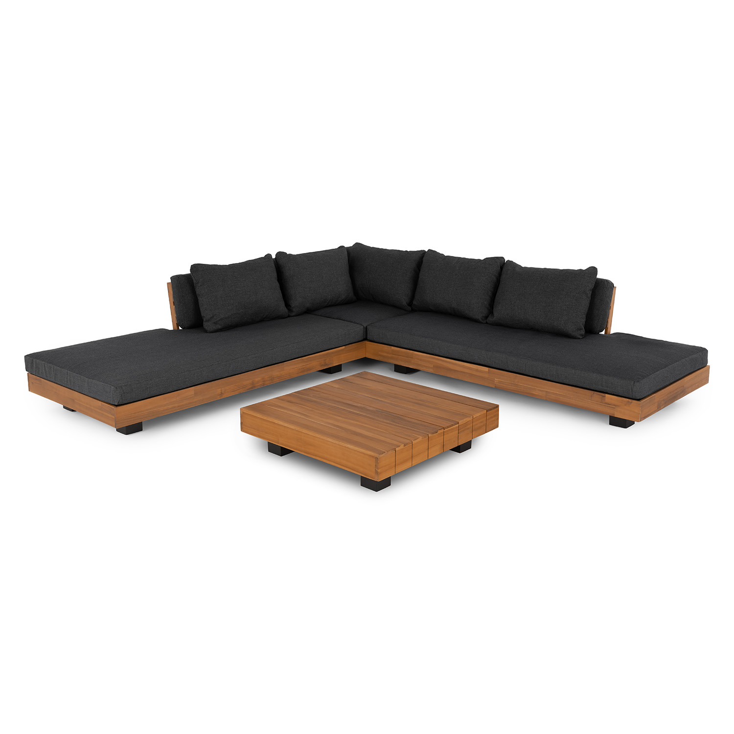 Lubek 100.5" Outdoor Low Corner Sectional Set - Thumbnail 5