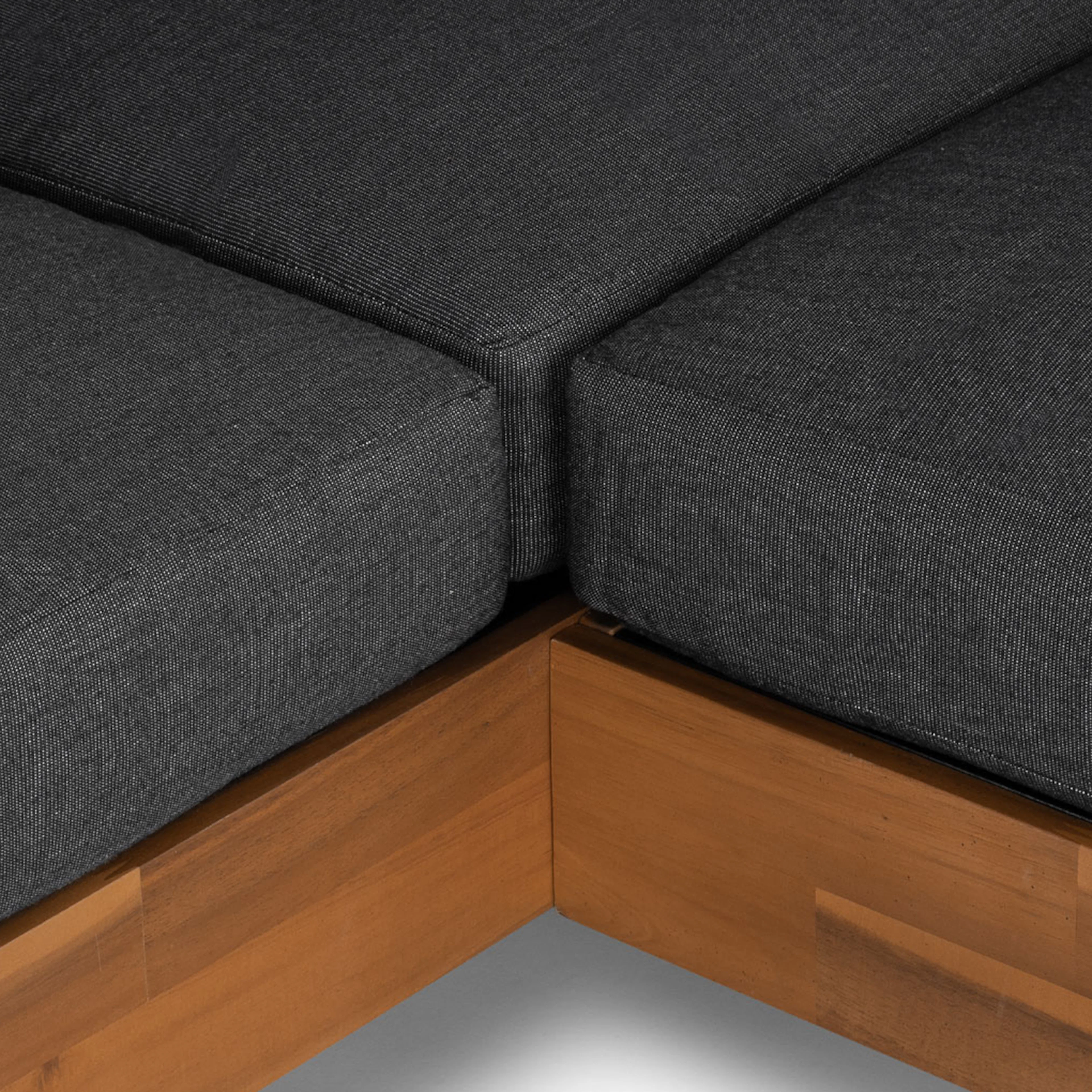 Lubek 100.5" Outdoor Low Corner Sectional Set - Slate Gray