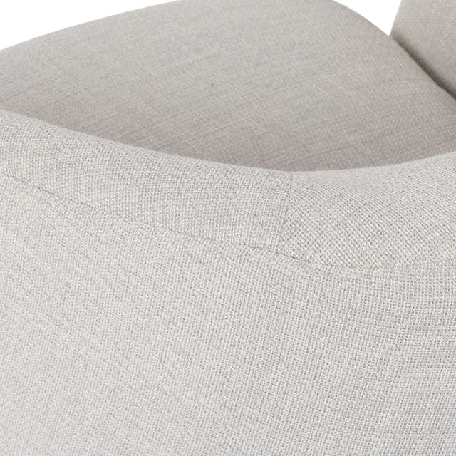 Wicklow Gray Fabric Swivel Lounge Chair Turoy Article