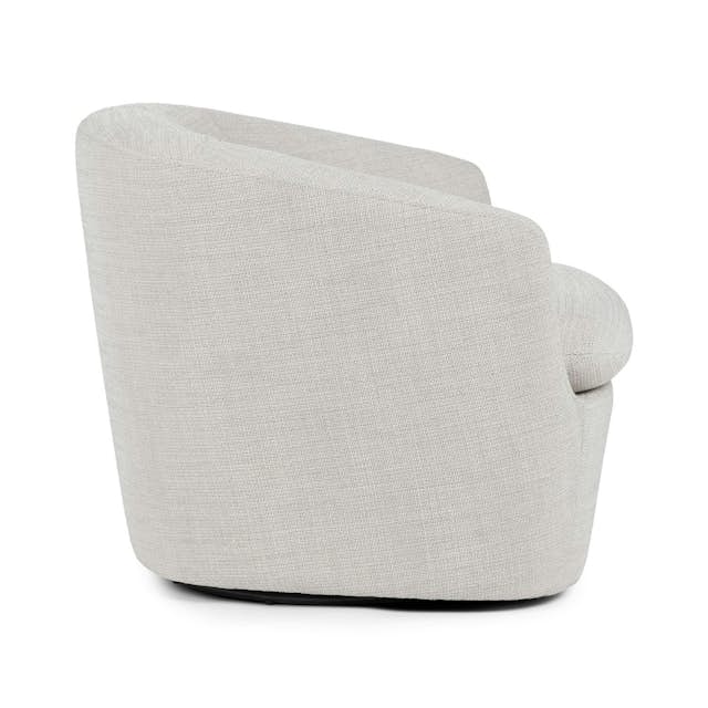 Wicklow Gray Fabric Swivel Lounge Chair Turoy Article
