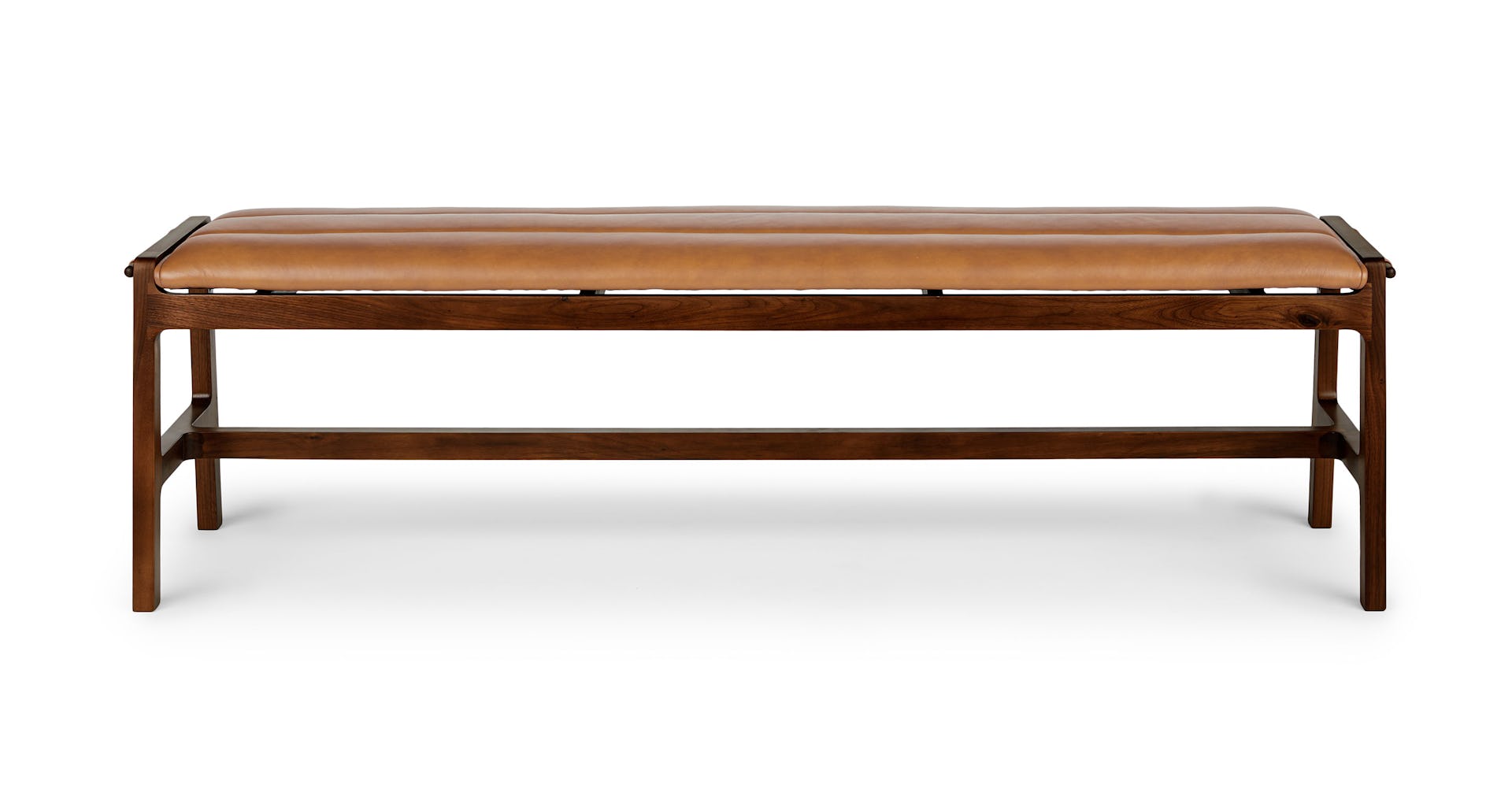 Toscana Tan And Walnut Kirun Leather And Wooden Bench Article