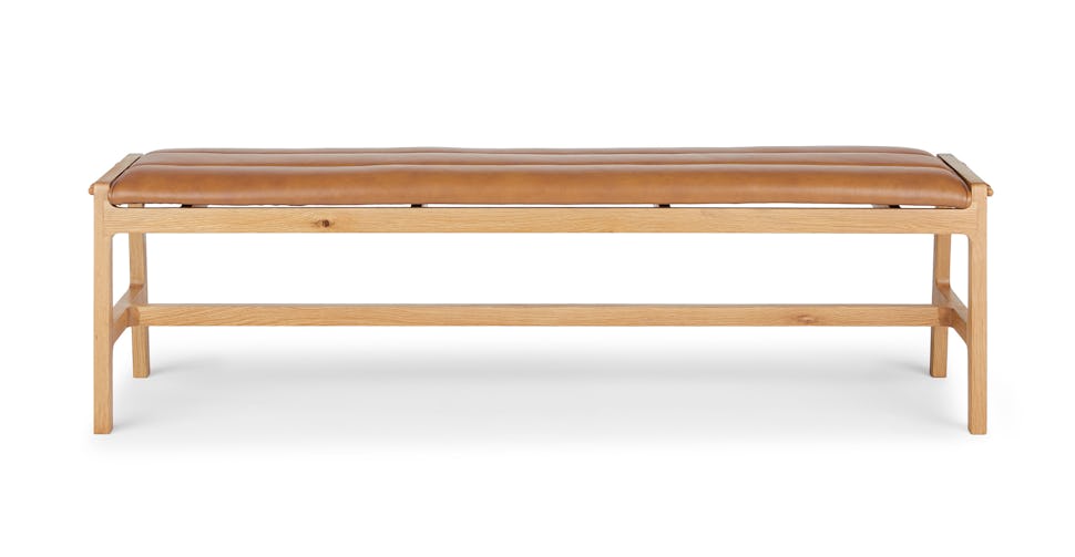 Pebble Gray And Oak Kirun Fabric And Wooden Bench Article