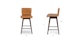 Sede Toscana Tan Walnut Swivel Counter Stool - Gallery View 11 of 11.