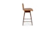 Sede Toscana Tan Walnut Swivel Counter Stool - Gallery View 4 of 11.