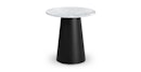 Brushed Brass & White Marble Round Side Table | Tromso | Article